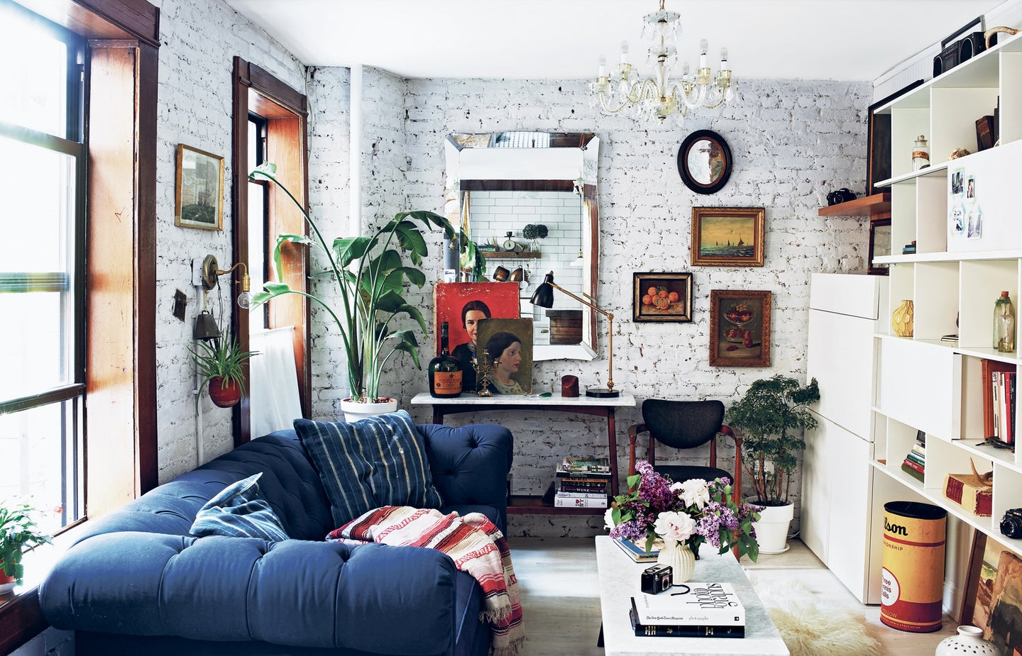 10 Times Navy Textiles Made Us Love Boho Style east village blues