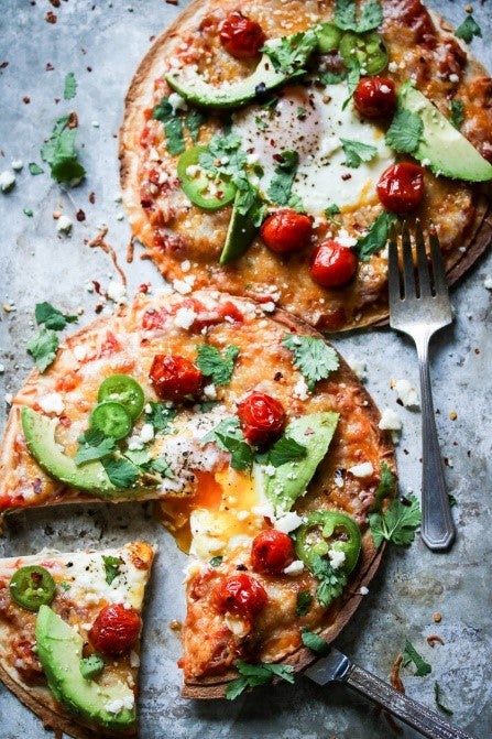 tortilla breakfast pizzas   Egg Recipes You Can Eat Morning, Noon, and Night