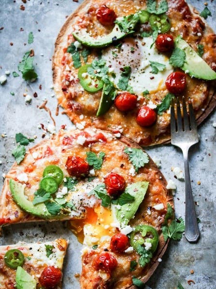 tortilla breakfast pizzas   Egg Recipes You Can Eat Morning, Noon, and Night