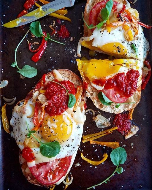 17 Fried Egg Recipes That Are Anything But Boring: Fried Egg and Harissa Toast