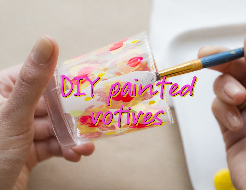 diy painted votives by forthemakers.com