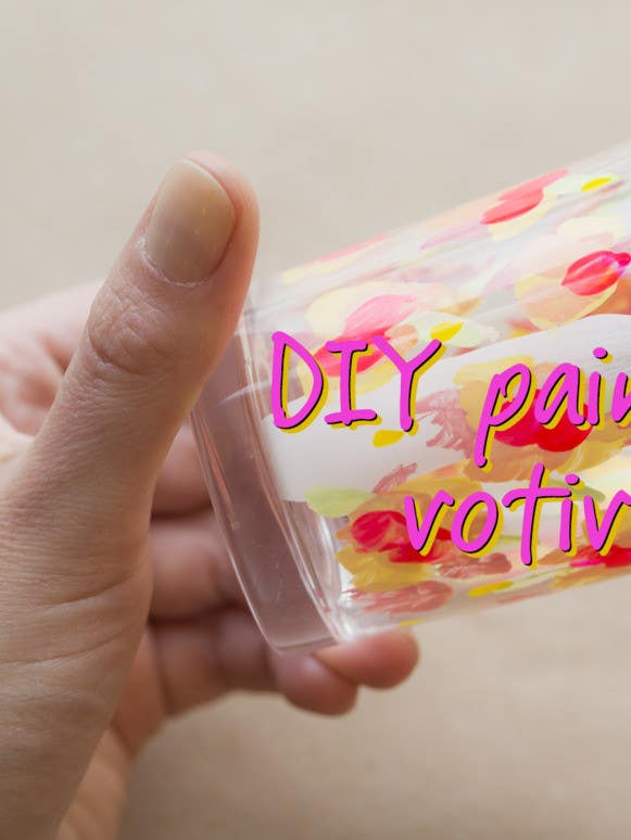 diy painted votives by forthemakers.com