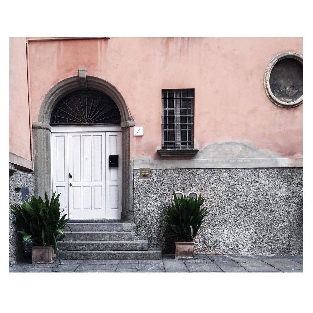 pink-gray-white-door