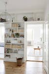 hallway-wall-ideas-white-hallway-bookshelf