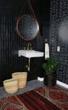 Storage Basket Ideas Bathroom With Black Walls