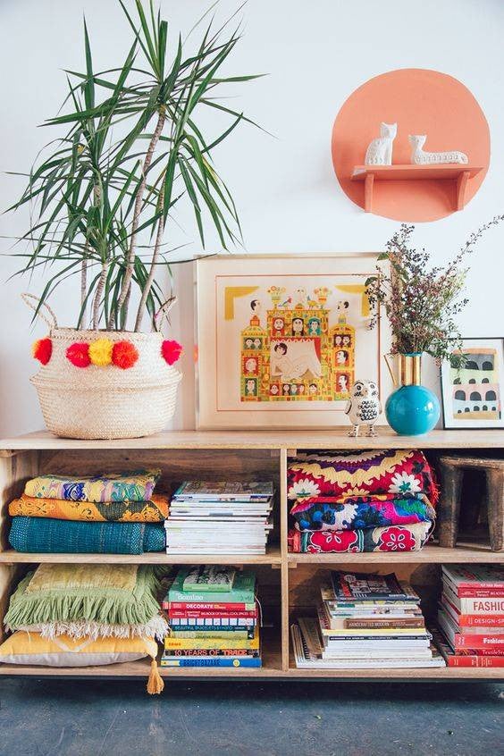 Storage Basket Ideas Bold Colorful Room