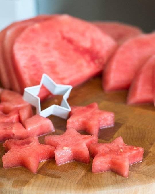 Fun Summer Friday Ideas watermelon cut into shapes