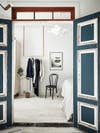 Wall Moulding Ideas White Molding Detail Teal Doors