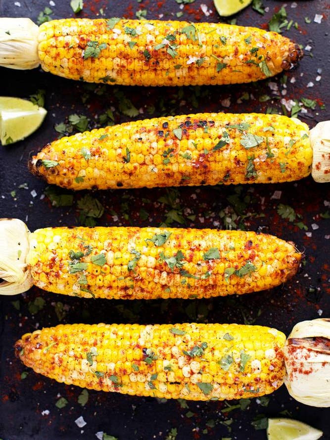 freezing food Grilled Cilantro, Lime, and Paprika Corn on the Cob