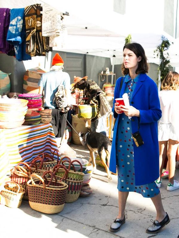 Echo Park Craft Fair 2016 Woman In Blue Coat