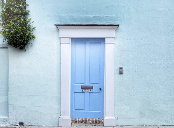 How To Paint Your Front Door Blue Door Blue Exterior