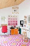 DIY Desk Accessories Pink Ombre Gallery Wall