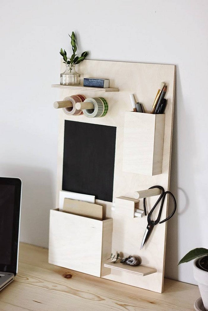 DIY Desk Accessories Plywood Desk Organizer