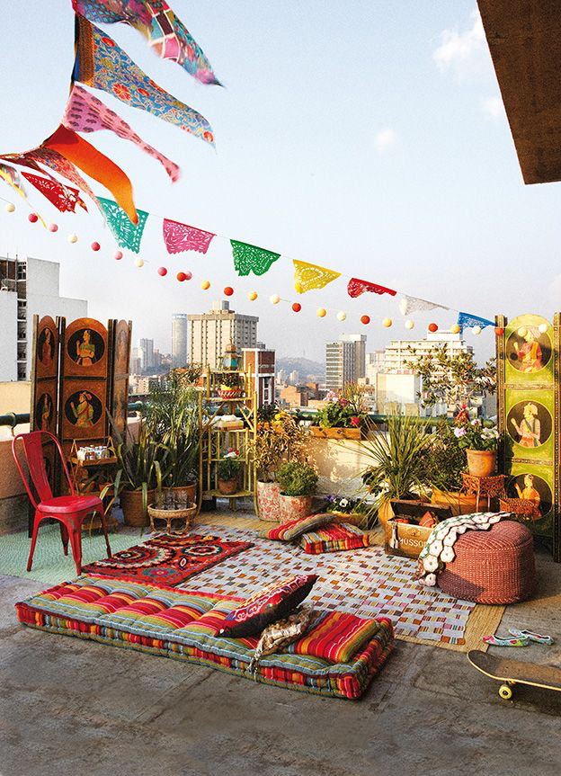 rooftop party ideas indian inspired rooftop scene