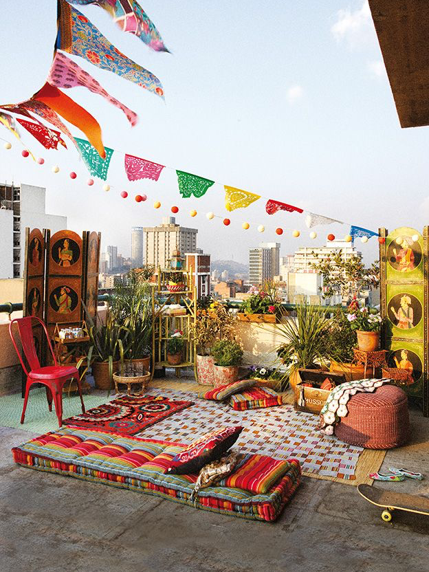 rooftop party ideas indian inspired rooftop scene