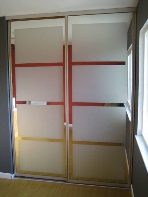 painted door frosted door diy