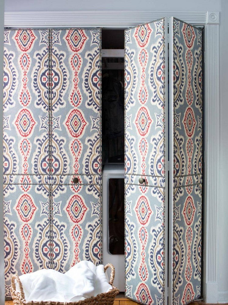 painted door fabric covered door