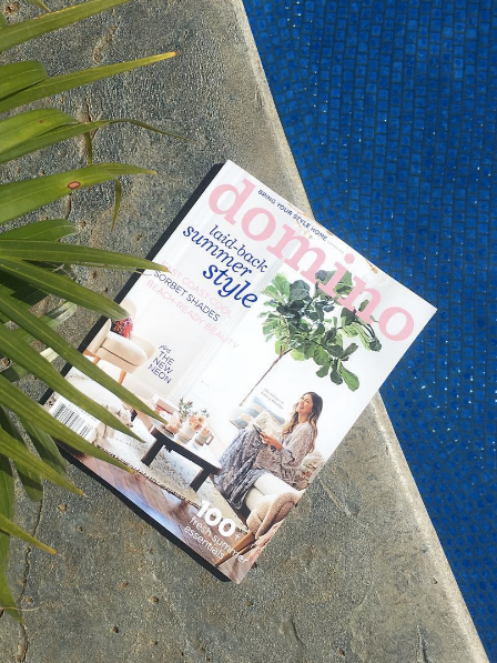 Domino Summer Issue Instagrams 2016 Blue Pool Cement Palms