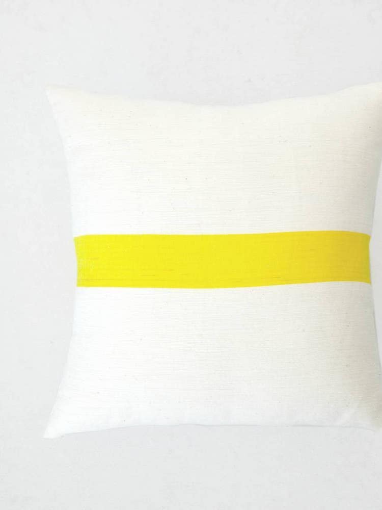 throw pillow ideas white throw with yellow stripe