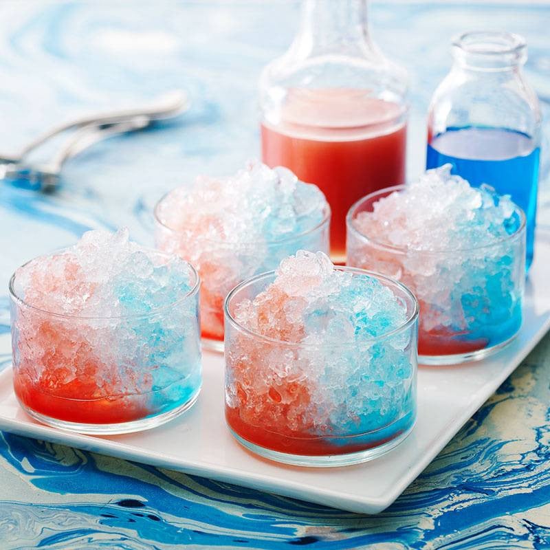 olympics party red white a blue boozy snow cone