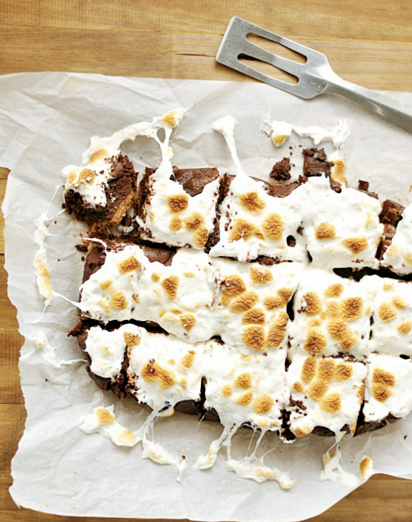 slowcooker recipes Slow Cooker S’mores Brownies