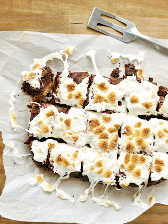 slowcooker recipes Slow Cooker S’mores Brownies