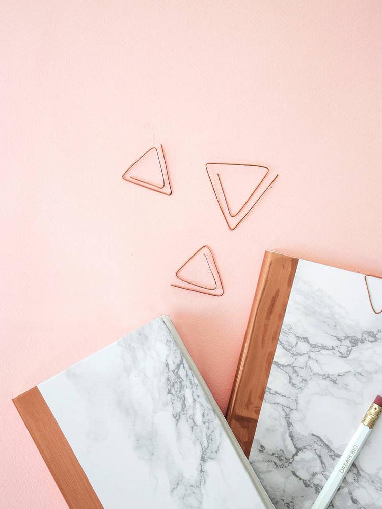 faux marble marble and copper stationary diy