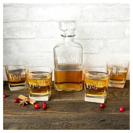 Best Target Holiday Products Decanter Set Wood