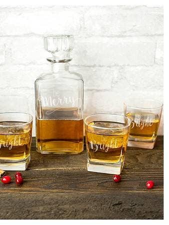 Best Target Holiday Products Decanter Set Wood