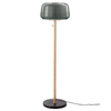 Floor lamp with LED bulb, marble/gray