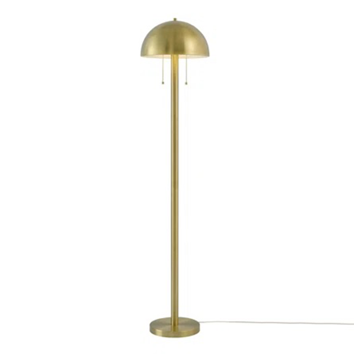 Matte Brass Floor Lamp, Double On/Off Pull Chain