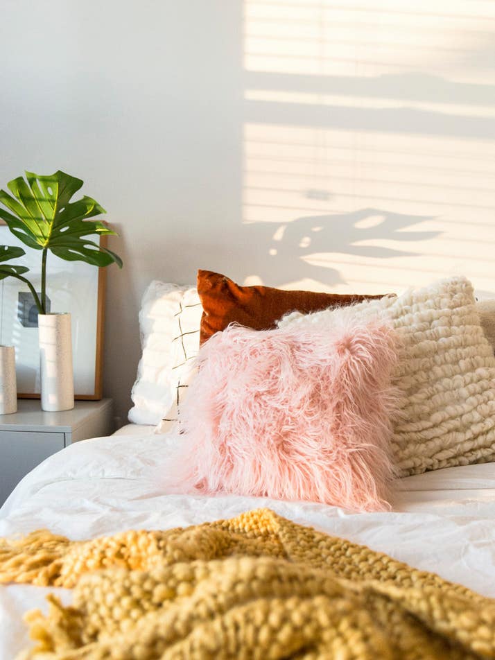 DIY This Faux Fur Pillow in Under 20 Minutes