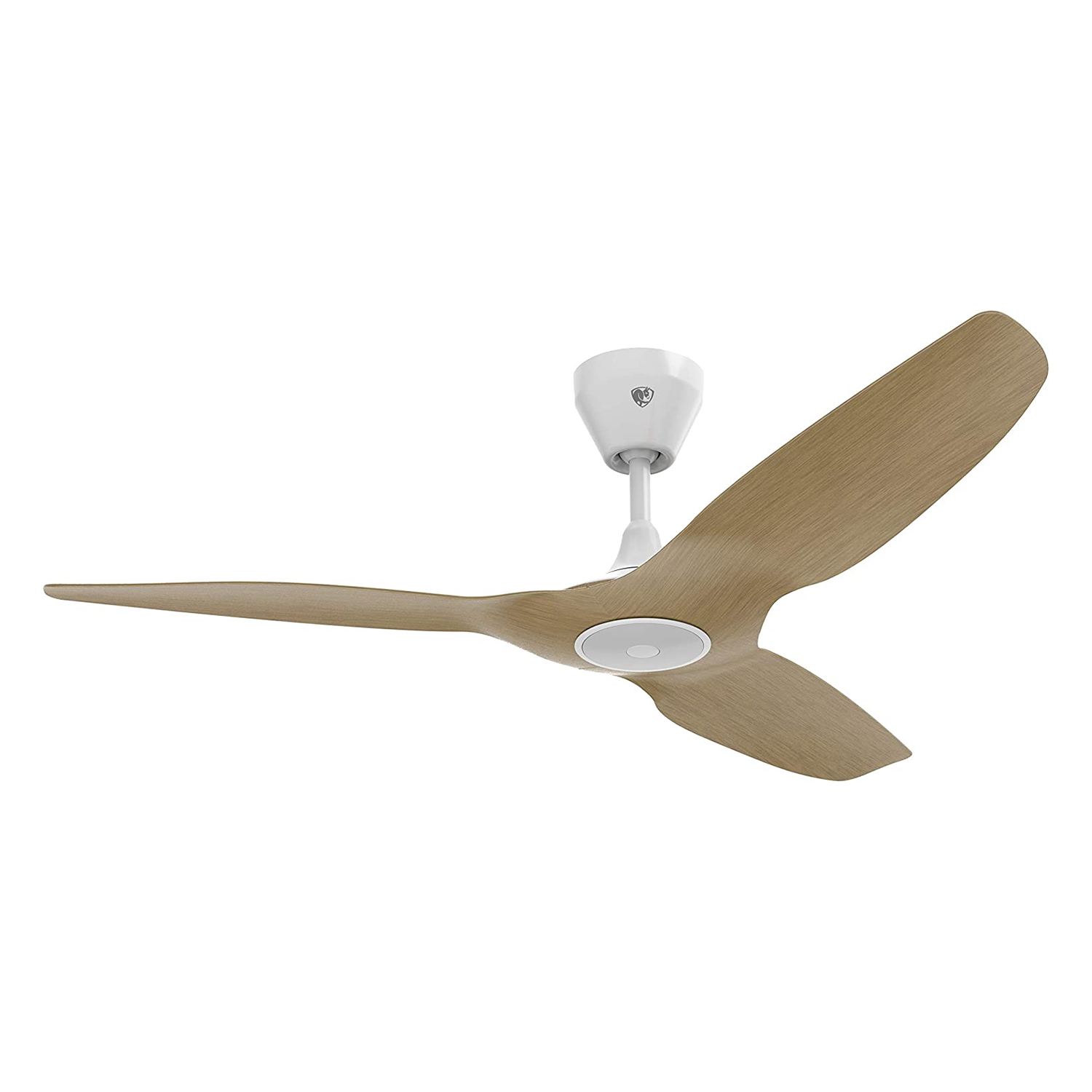 brown and white ceiling fan