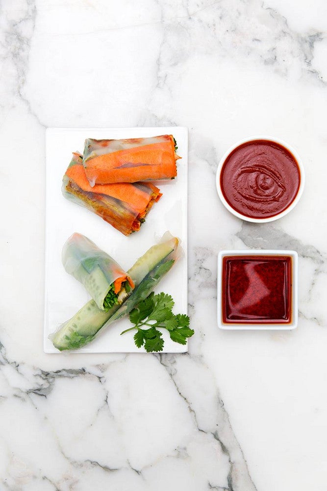 Summer Roll Recipes Veggies On Marble