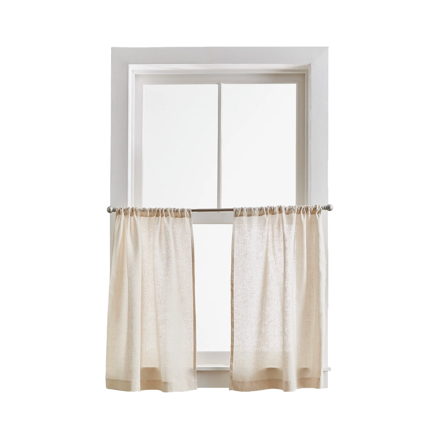half window curtains