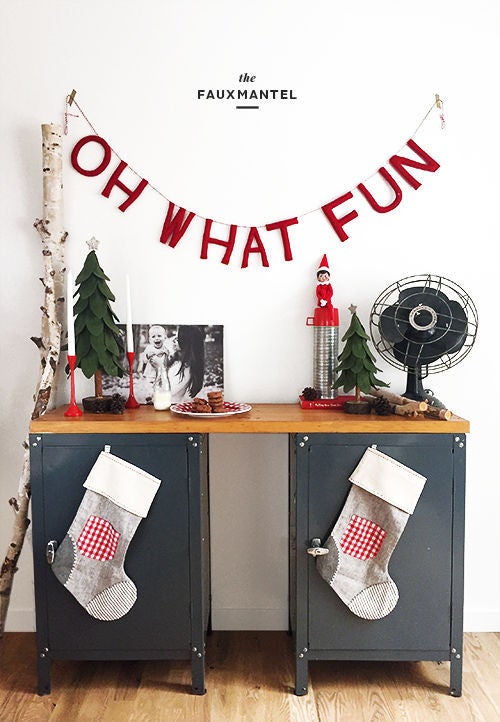 where to hang your stockings when you don’t have a mantle