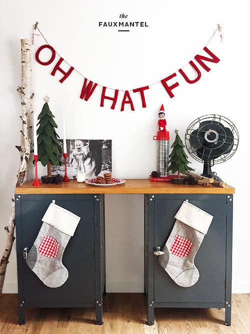 where to hang your stockings when you don’t have a mantle