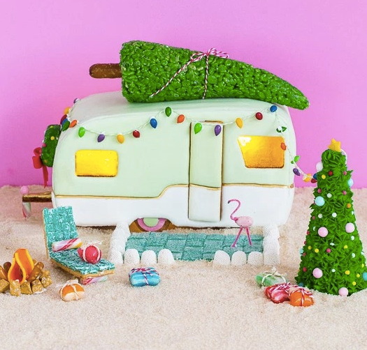 a gingerbread retro camper exists and we’re obsessed with it