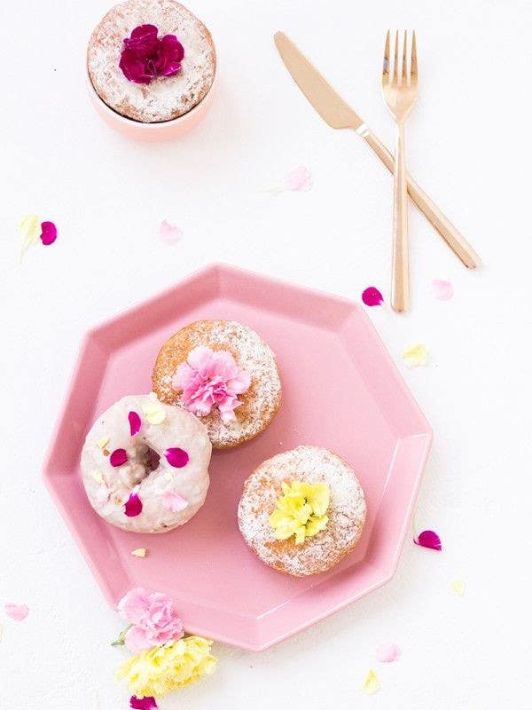 edible flower donuts