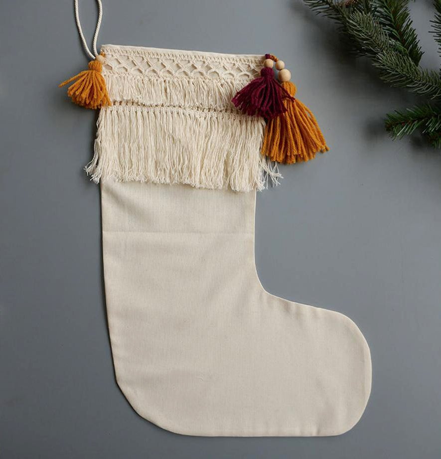bohoemian christmas stocking