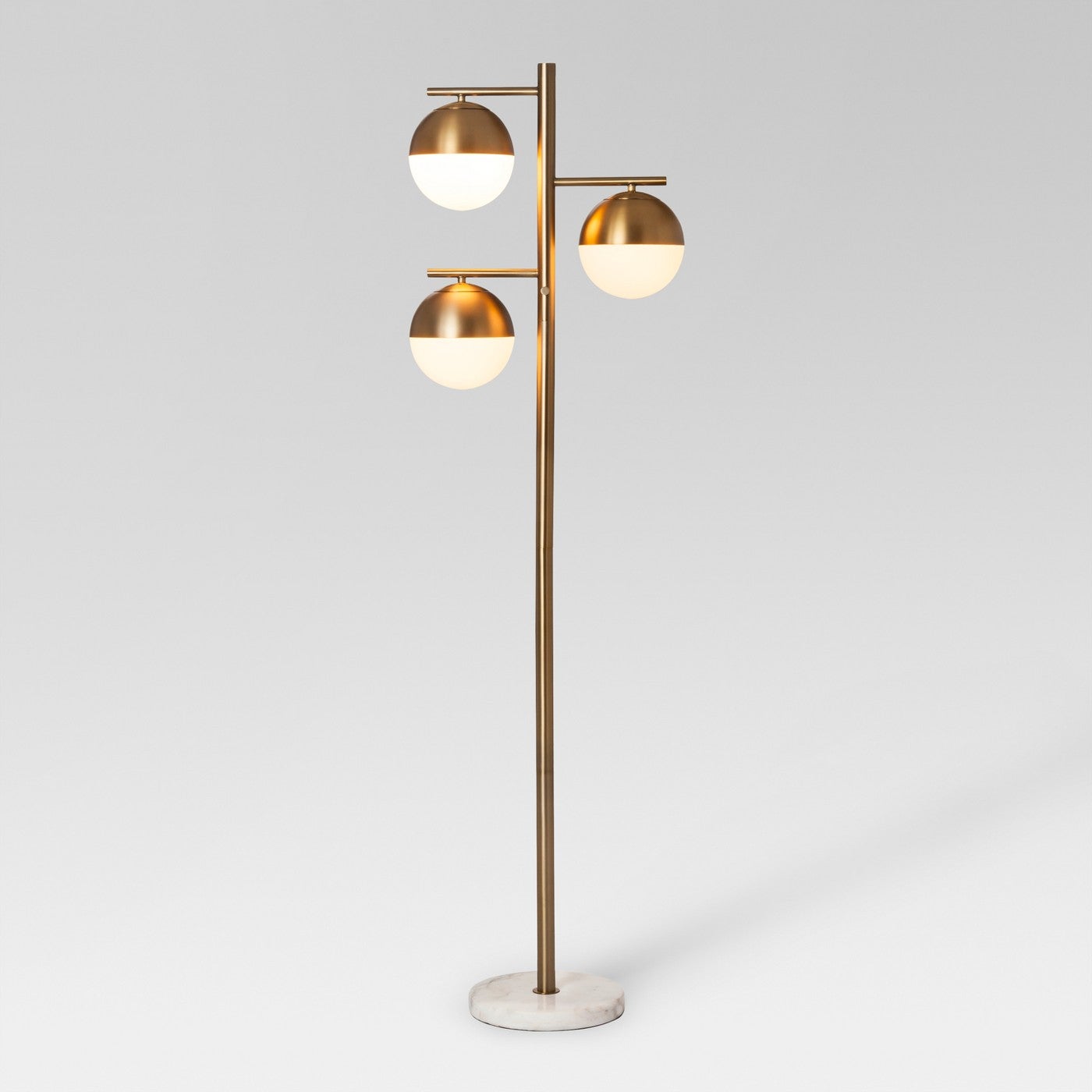 Best Affordable Lighting Options And, Geneva Triple Glass Globe Table Lamp Brass