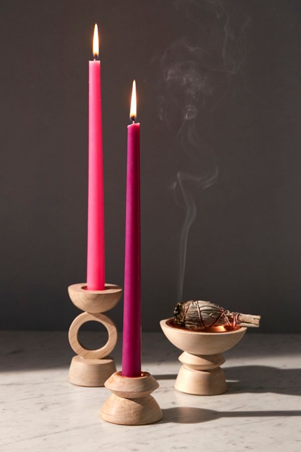Harlan Taper Candle + Incense Holder