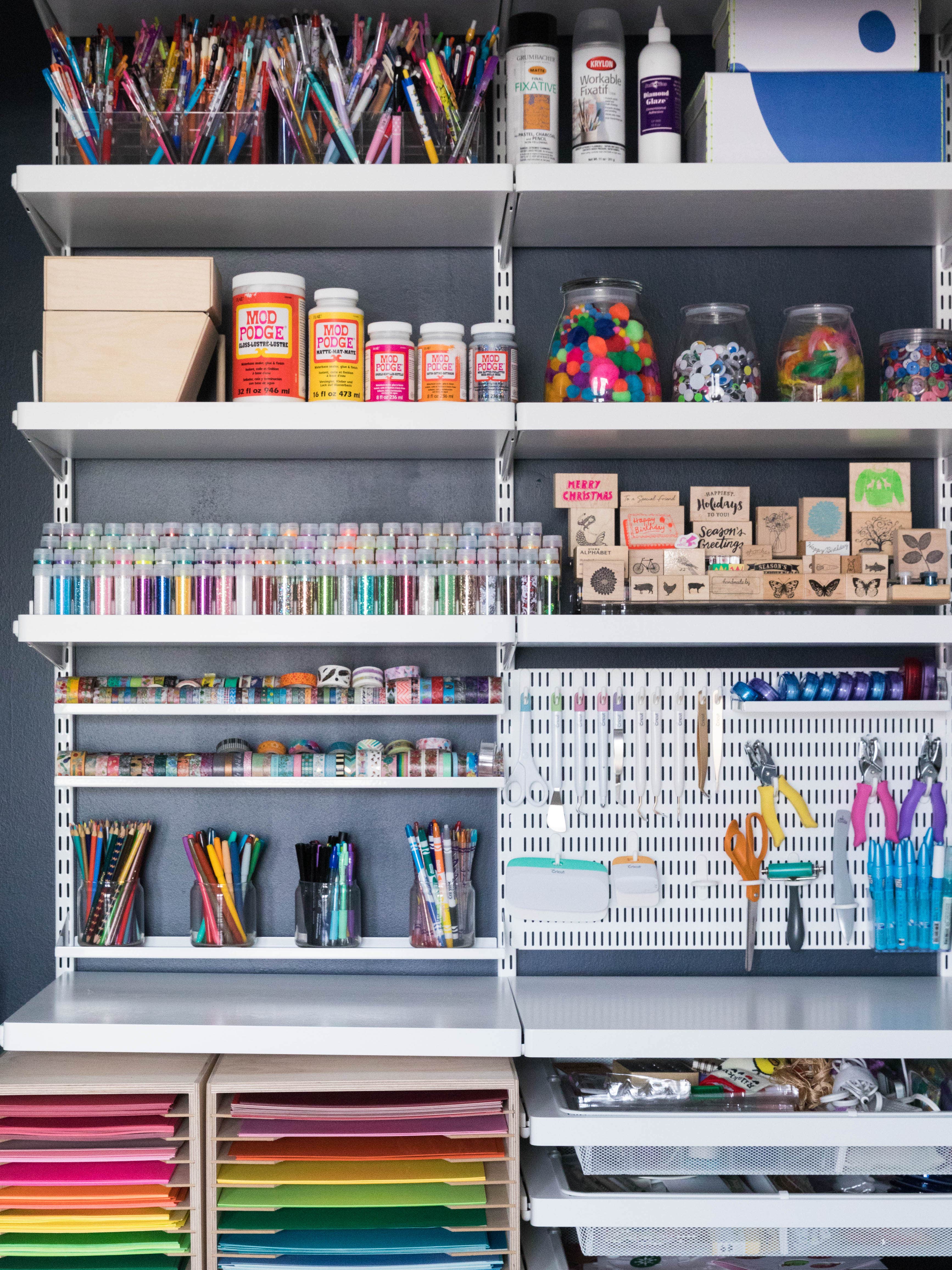 This Perfectly Organized Craft Room Is So Pleasing to Look At
