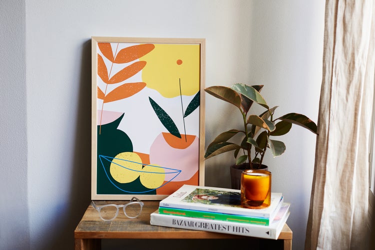 Citrus And Florals Framed Print