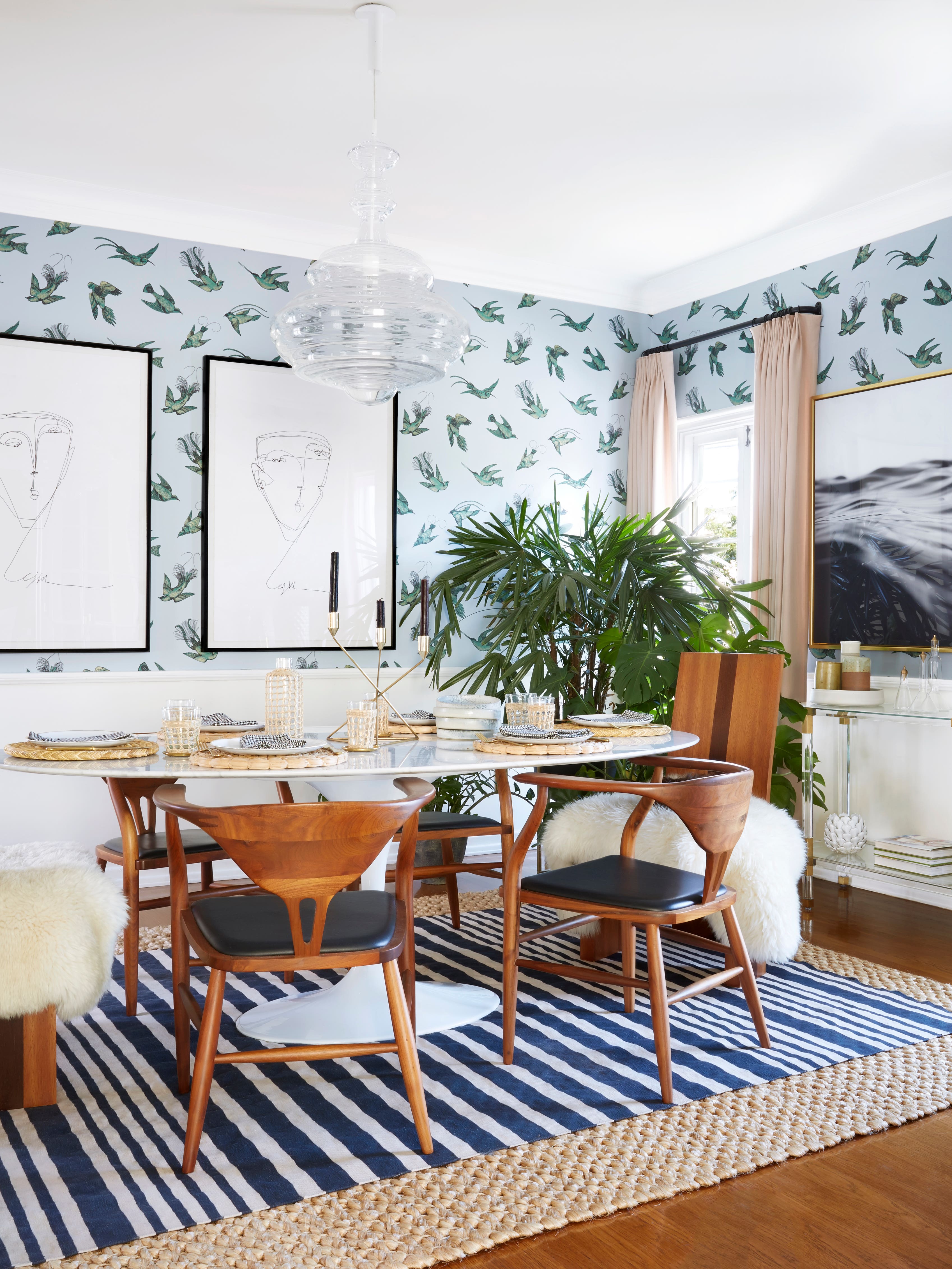 We Never Wanted Bird Wallpaper Until We Saw This Dining Room