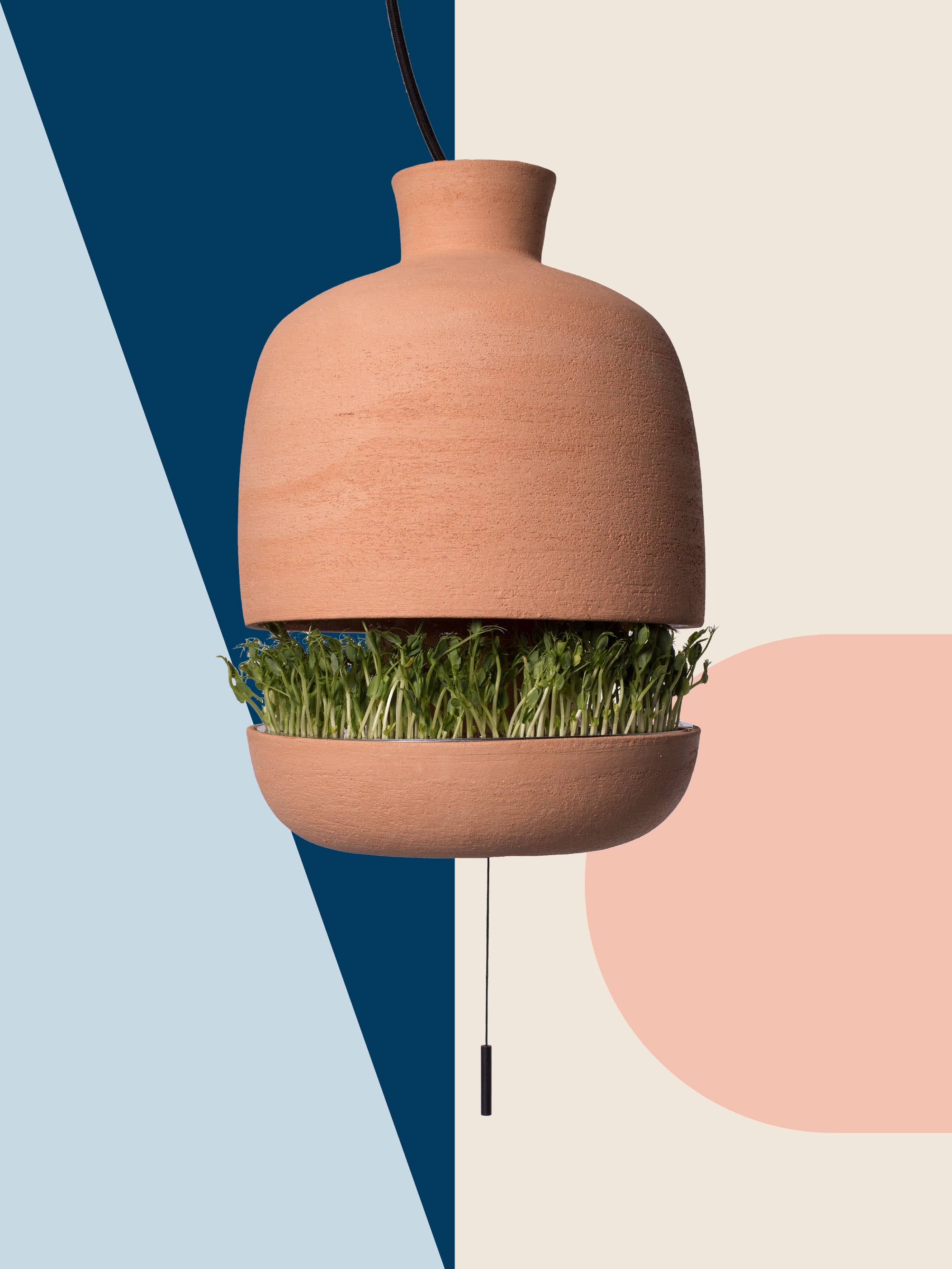 This Cool Terra-Cotta Lamp Doubles as a Vegetable Garden