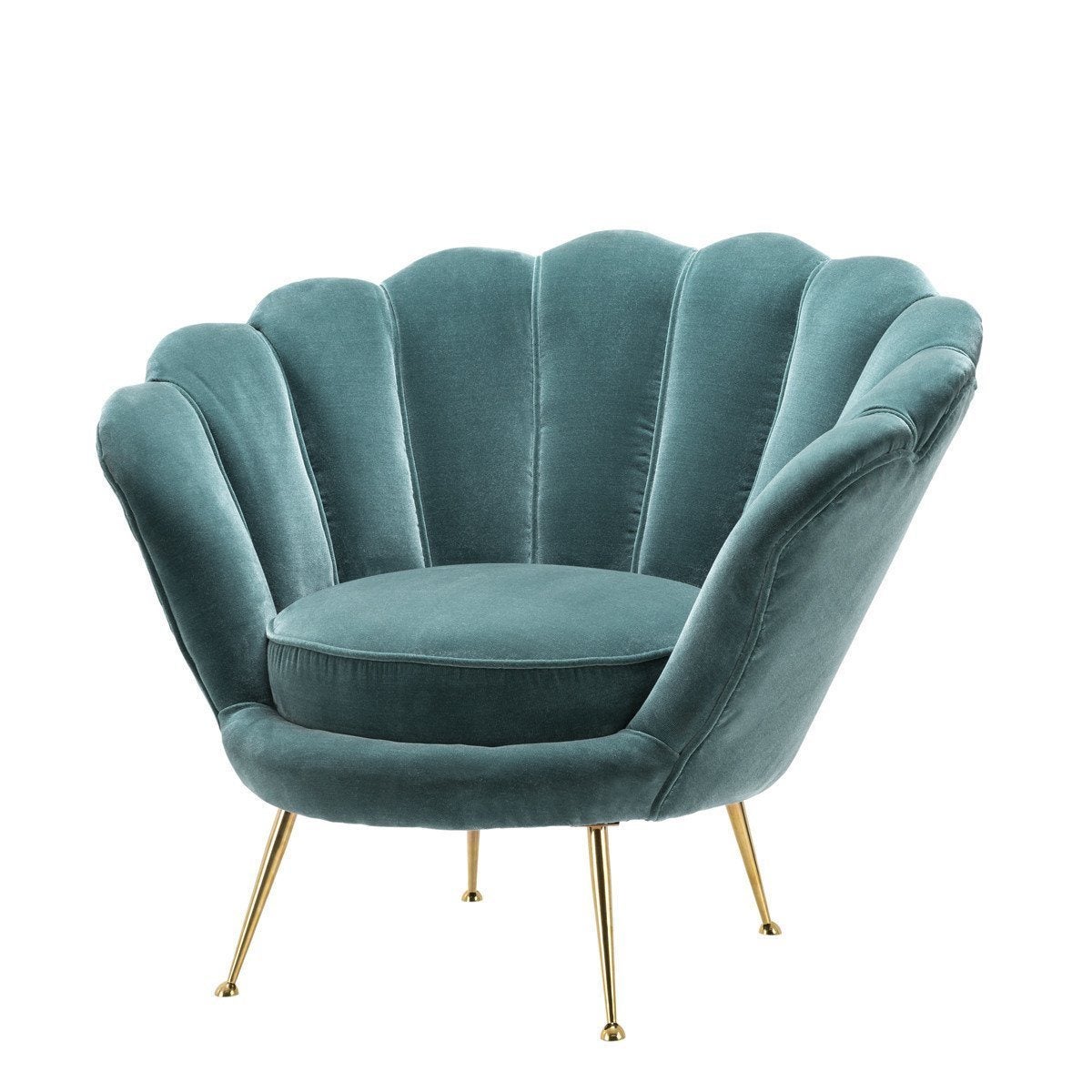 BLUE SCALLOPED CHAIR