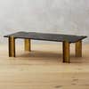 cb2 alcide black marble coffee table