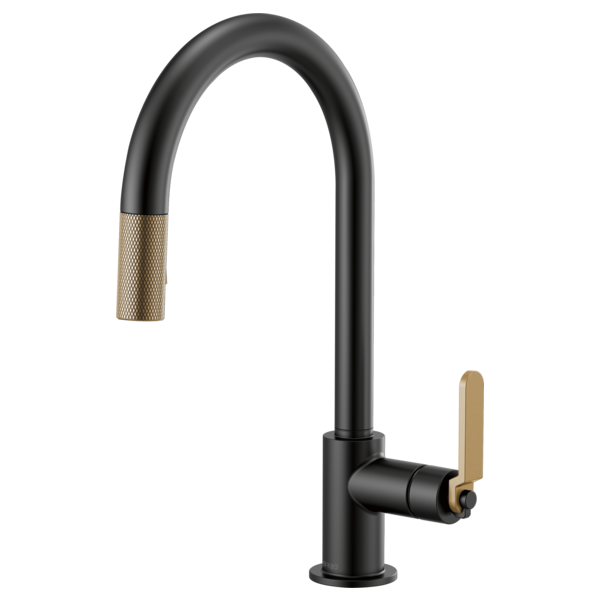 Pull-Down Faucet With Arc Spout And Industrial Handle