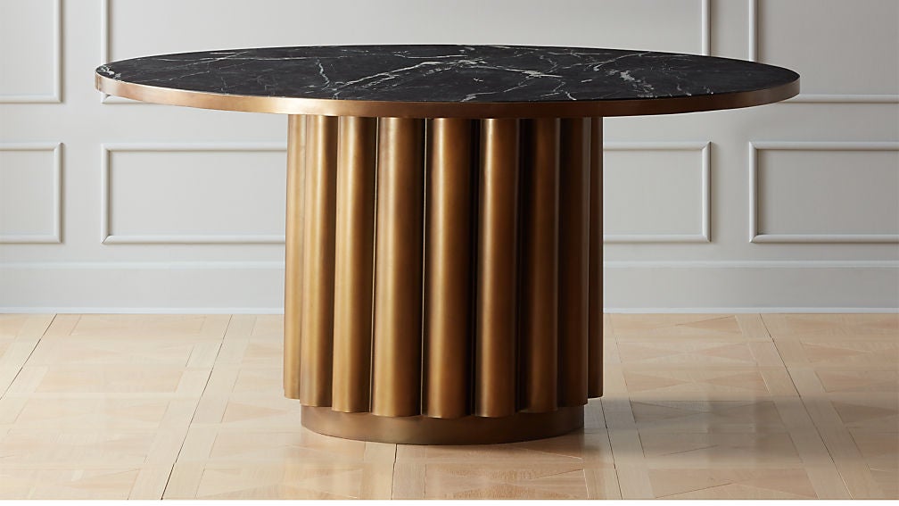 cypher black marble dining table
